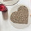Thumbnail: Set of 4, Valentine's Day special beaded placemat, Peach gold heart shape