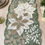 Thumbnail: Handmade table runner, luxury beaded runner, green Poinsettia, 13x36inch