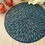 Thumbnail: Set of 4, Handmade placemat, beaded round table placemat, blue, 14 inch