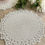 Thumbnail: Set of 4, Handmade beaded placemat / tablemat, white charger, 13.5 inch