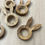 Thumbnail: Set of 6, Easter wooden napkin rings, bunny napkin ring