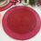Thumbnail: Set of 4, Handmade beaded placemat, pinkish red beaded, 14 inch, bead charger
