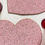 Thumbnail: Set of 4, Valentine's Day special beaded placemat, pink heart