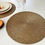 Thumbnail: Set of 4, Handmade bead placemat, living room table decoration, gold