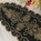 Thumbnail: Handmade table runner, black and gold beaded table runner, 13x36inch