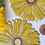 Thumbnail: Set of 4, Handmade beaded placemat, floral yellow, 14 inch, charger plate
