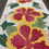 Thumbnail: Handmade table runner, beaded runner, hibiscus floral runner, 13x36inch