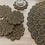 Thumbnail: Set of 4, Handmade beaded placemat, gold and silver bead charger, tablemat