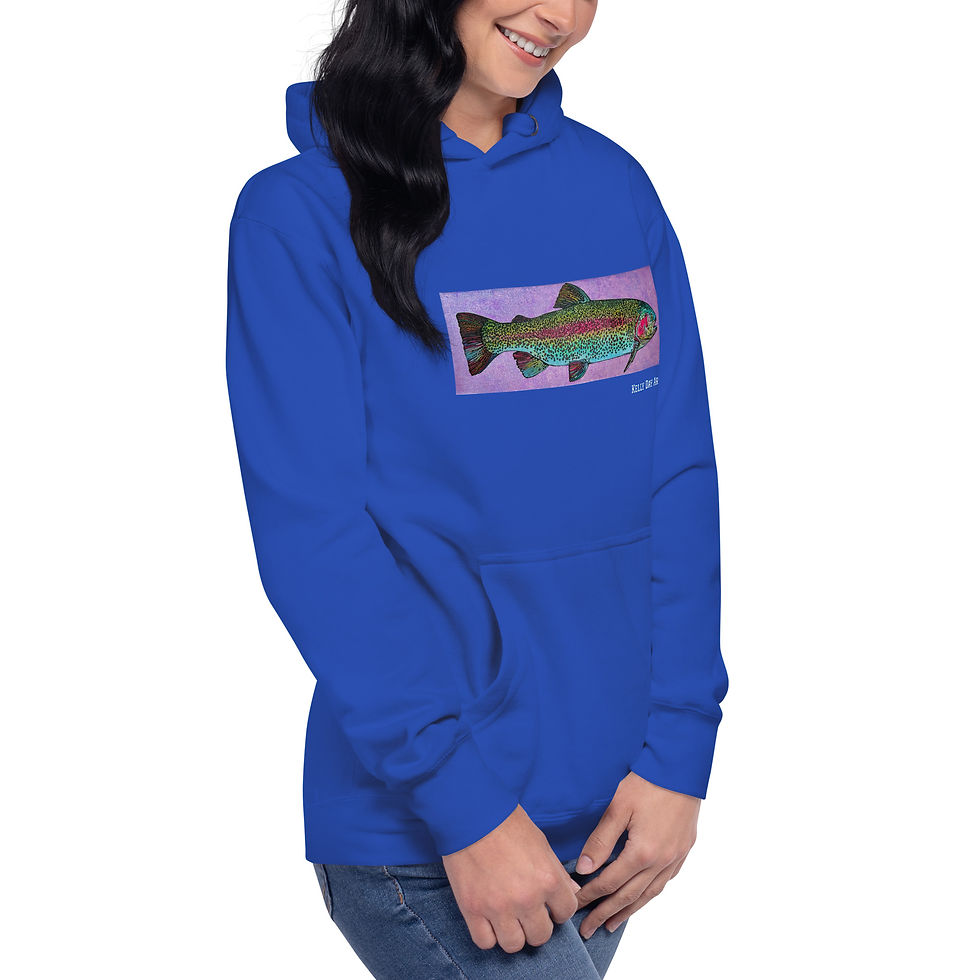 Thumbnail: Rainbow Trout Unisex Hoodie