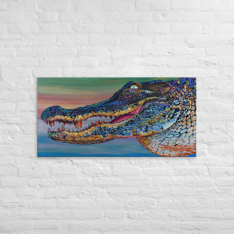 Thumbnail: Alligator Canvas Art Print