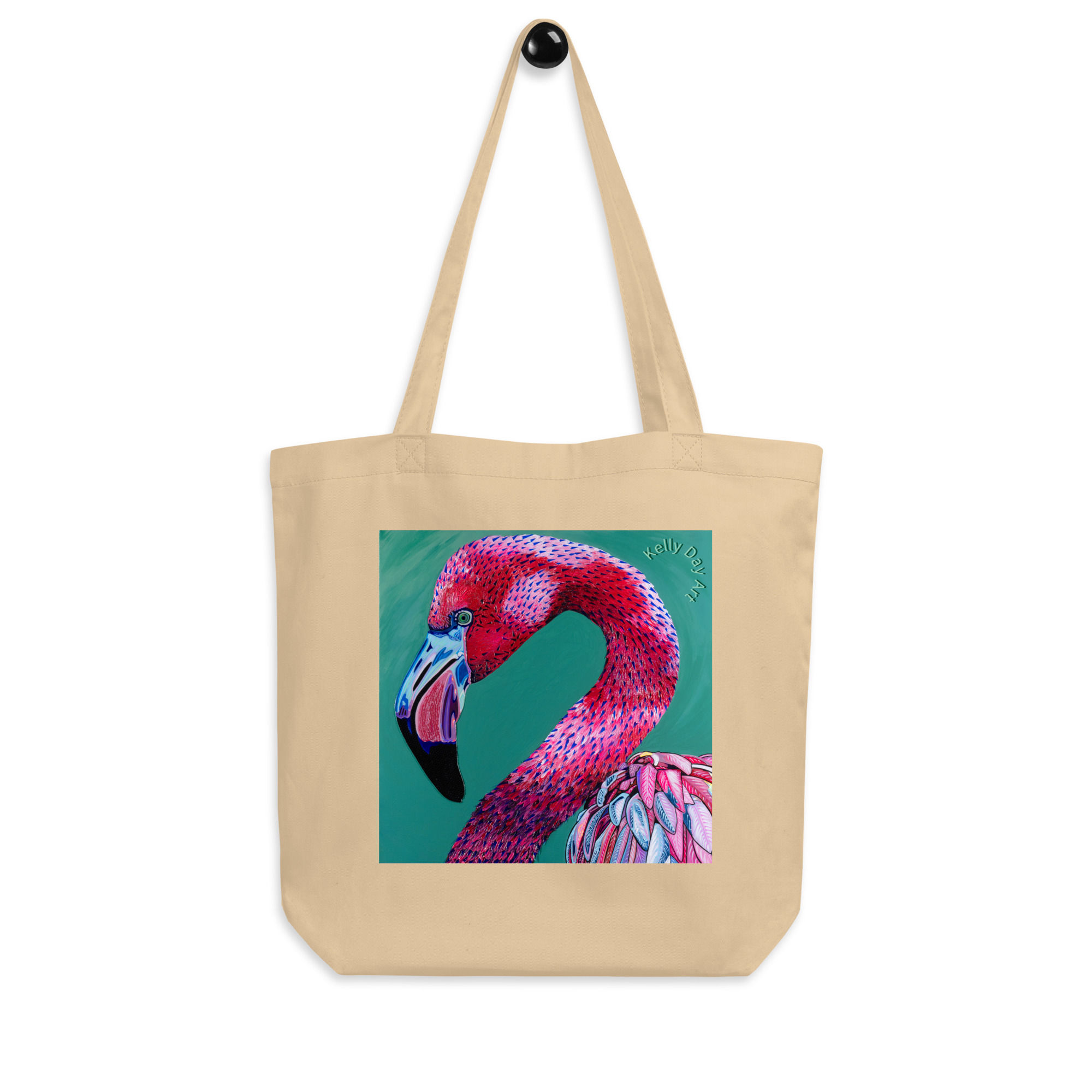 Green & Pink Flamingo Eco Tote Bag