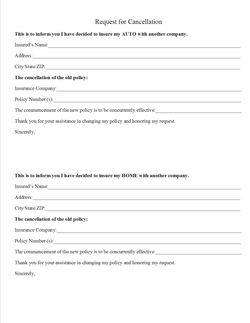 Request for Cancellation