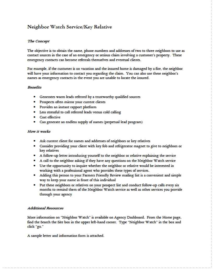 Neighborhood Care Concept