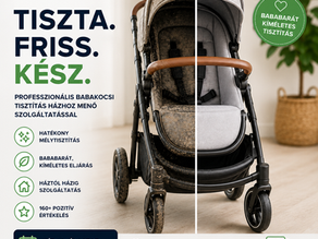 Professzionális babakocsi tisztítás lépésről lépésre – valós munka bemutatása és végeredménye