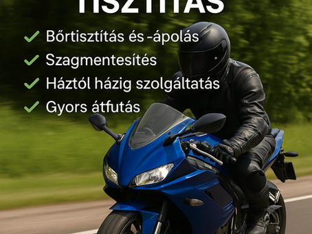 🏍️ Júniusi motoros szezon= ideális idő motoros ruha tisztításra!