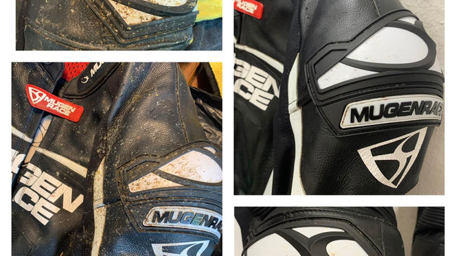 motoros bőrruha egyenletes szín előtte és utána