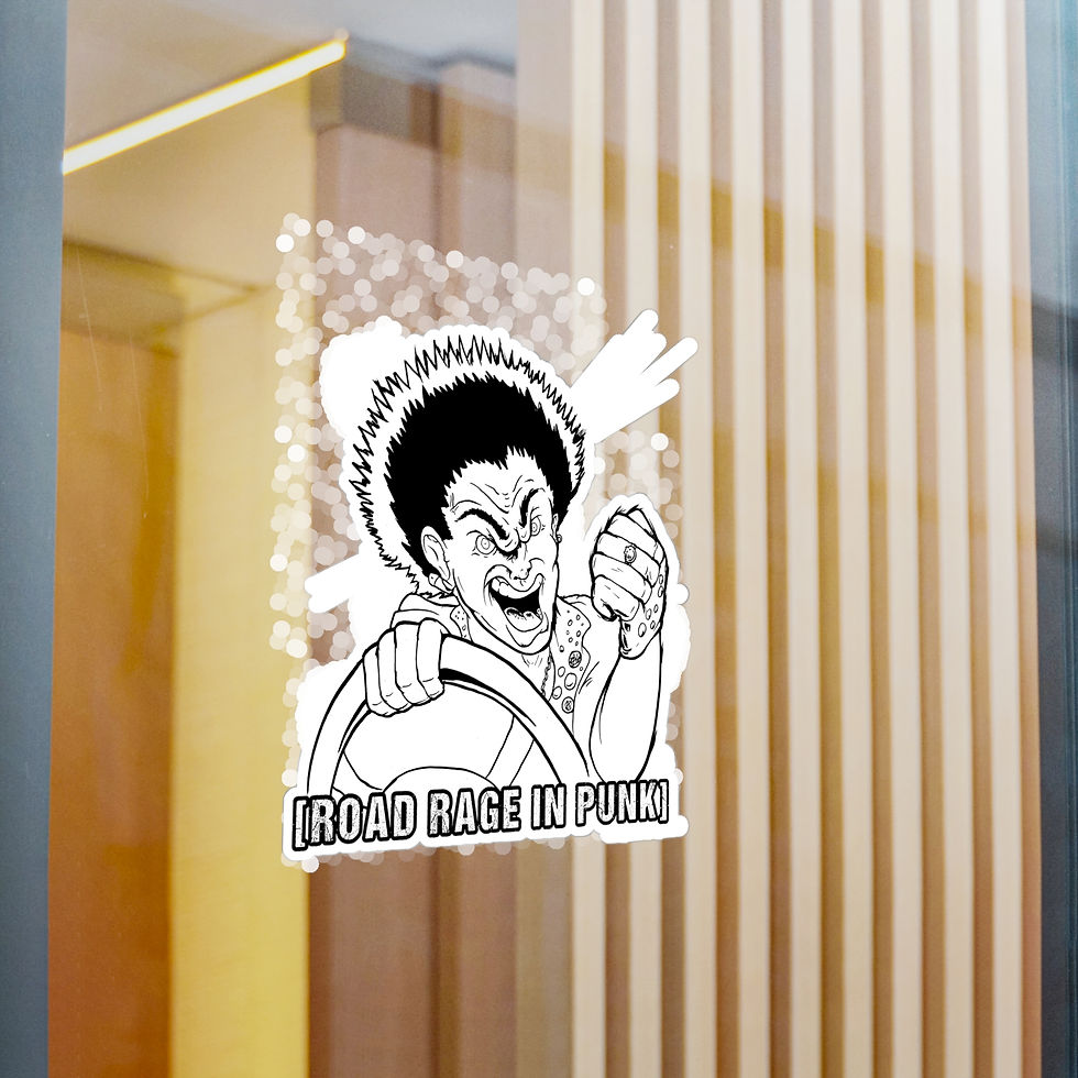 Миниатюра: Road Rage in Punk Kiss-Cut Vinyl Decal - Edgy Stickers for Punk Enthusiasts