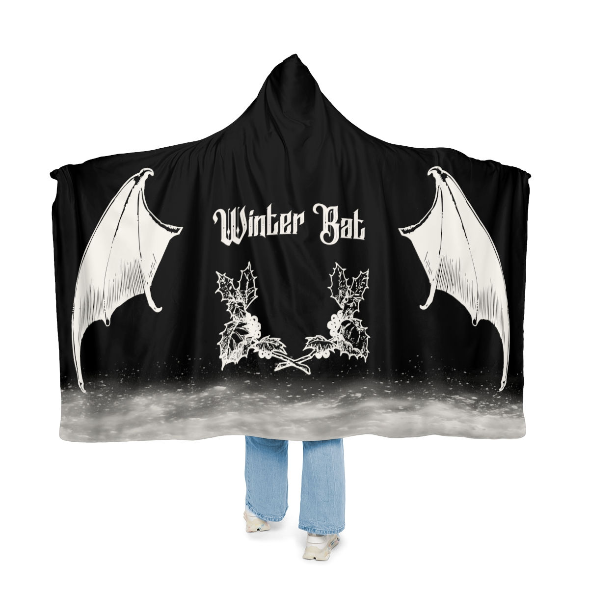 Black Winter Bat Blanket