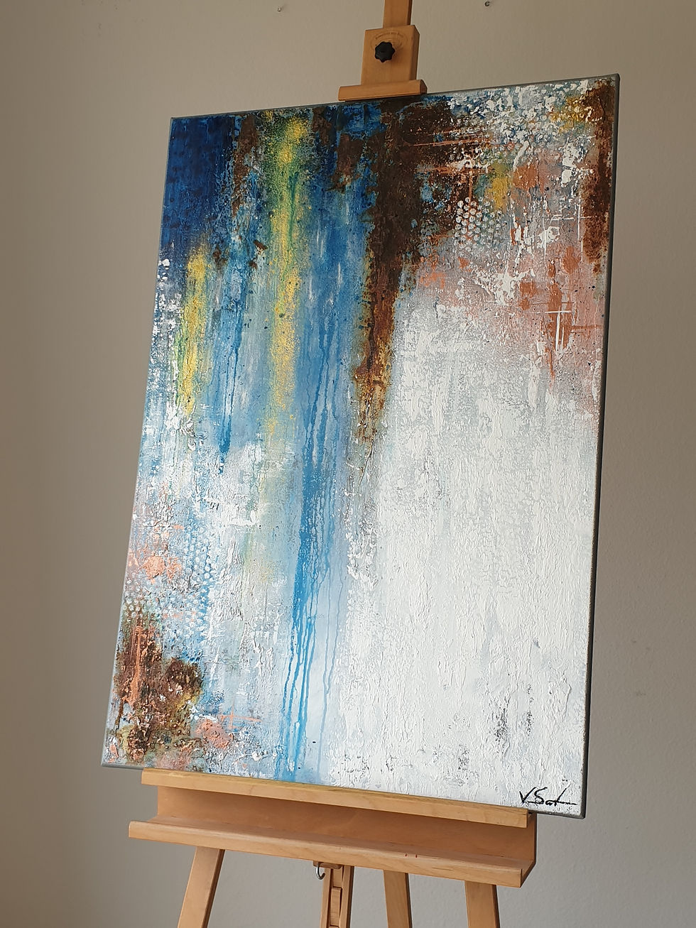 Miniaturbild: Acryl Gemälde  "CASCADE" 100x120x3,8cm "Auftragsgemälde"