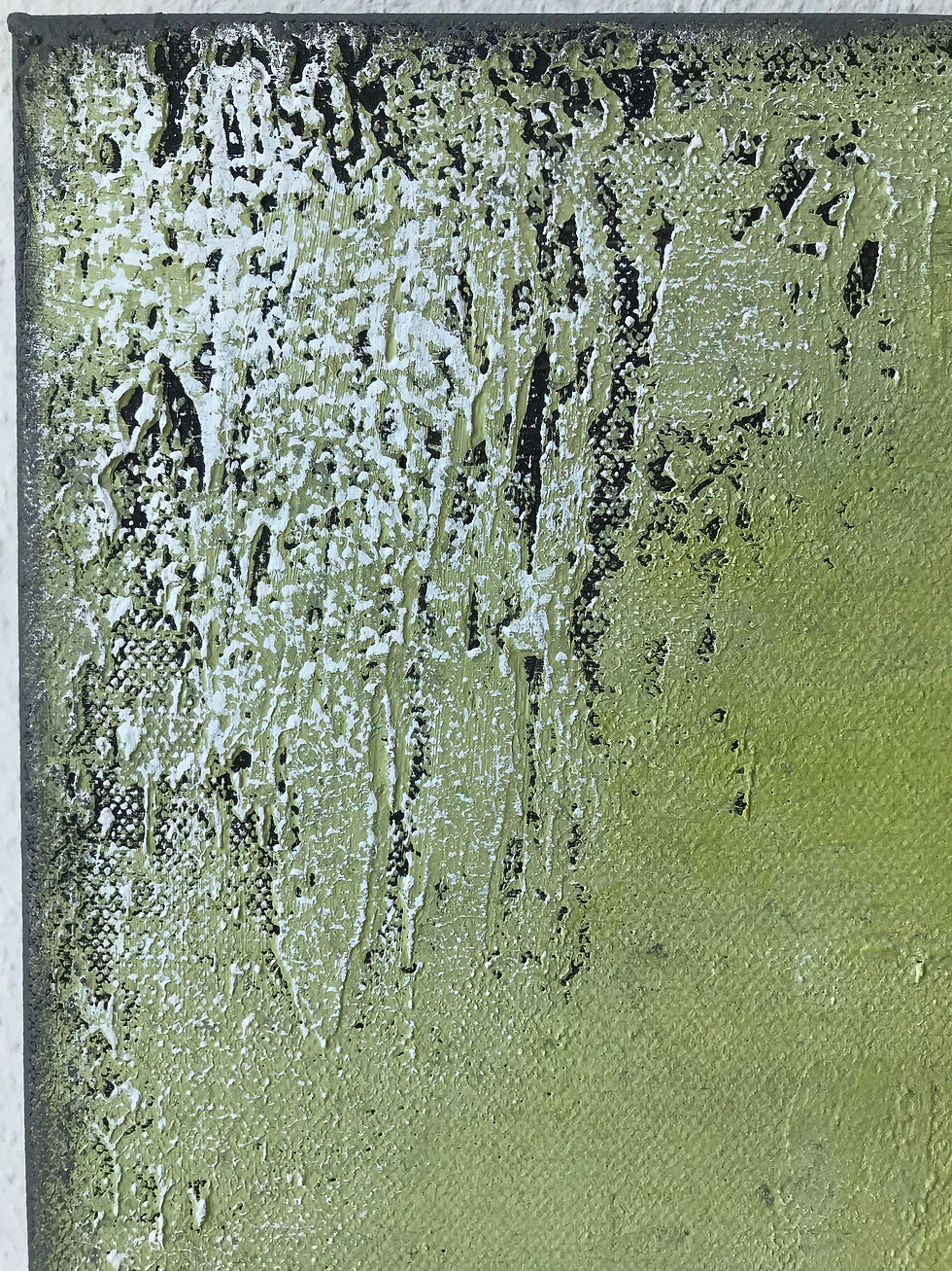 Miniaturbild: XL Acryl Gemälde "SPRING" 90x90 Abstrakt mit Blattgold