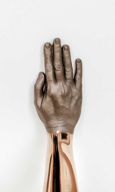 Performance Art painted hand