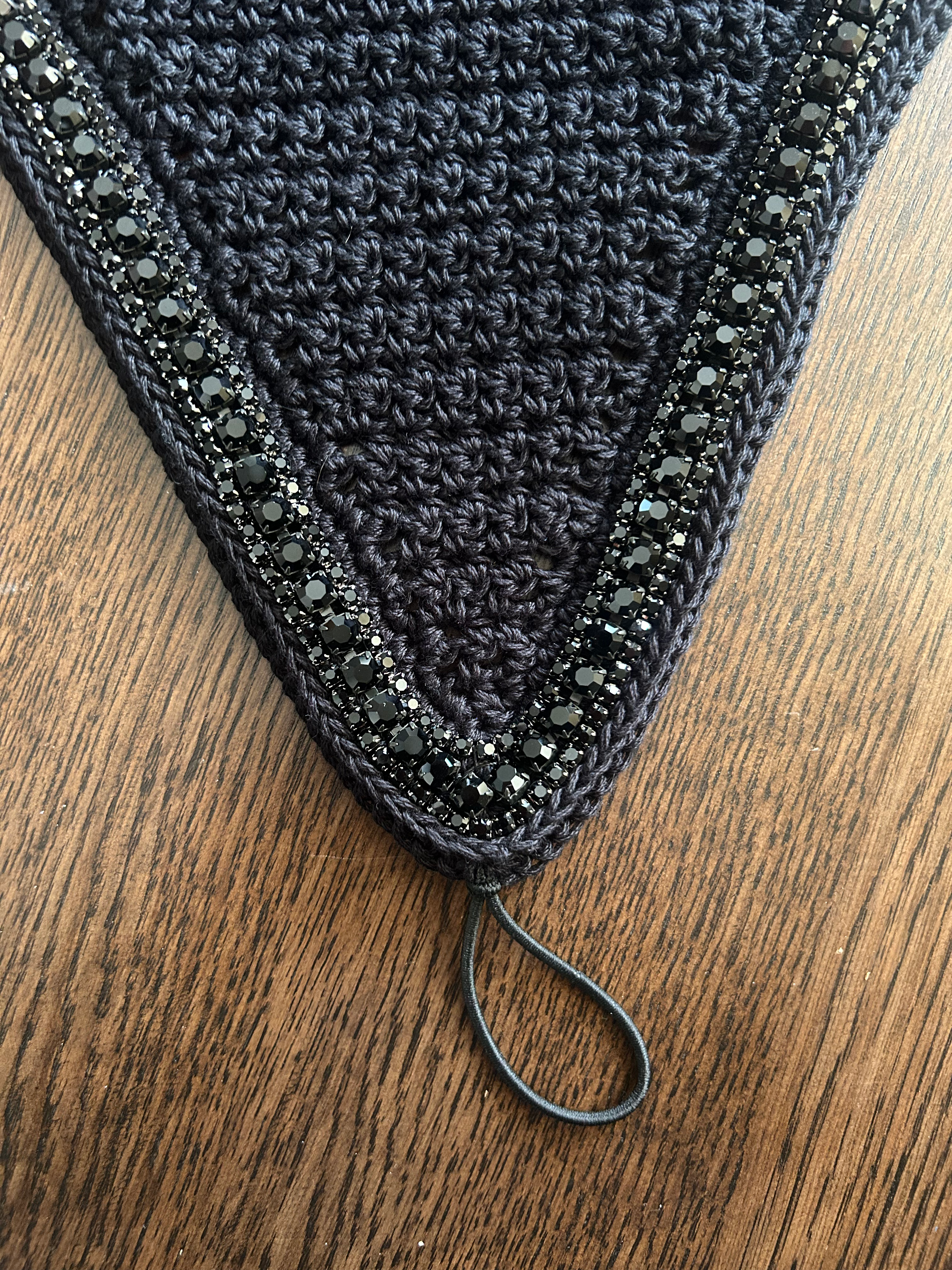 WB Tie Down - Black & XL Blk Rhinestone