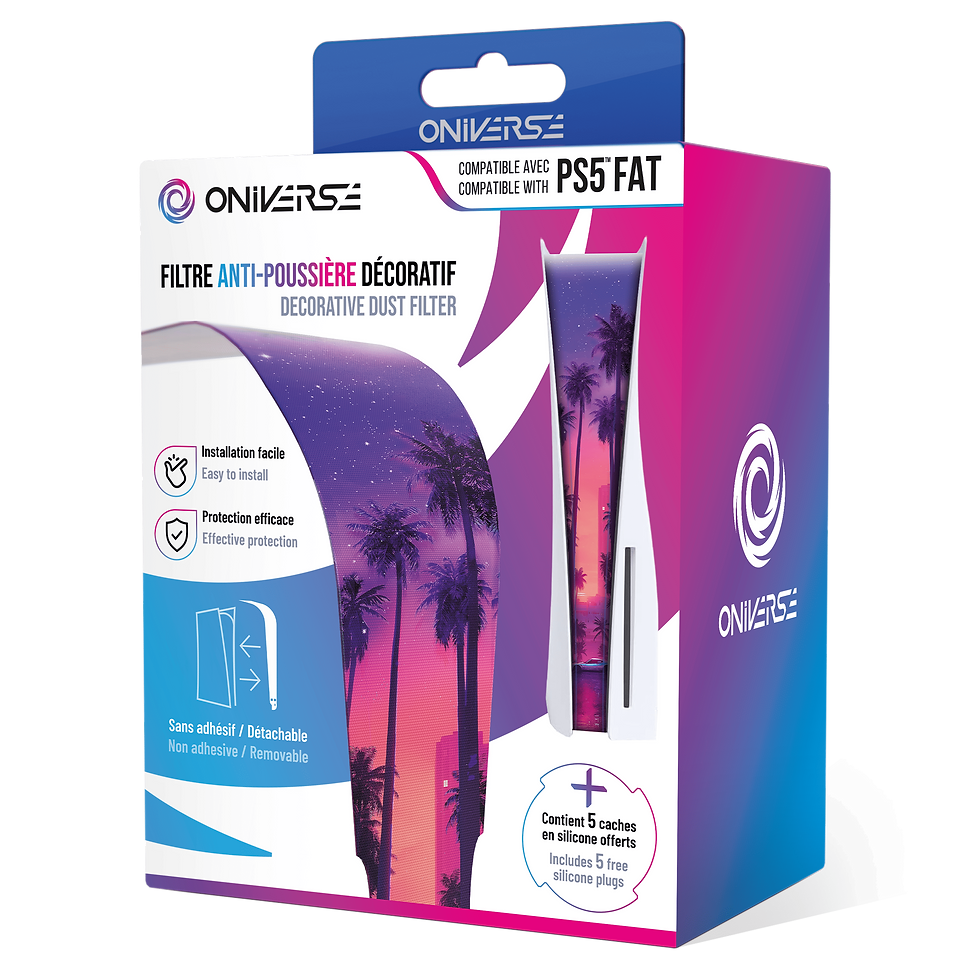 Oniverse - Filtre anti poussière PS5 Fat - Packaging