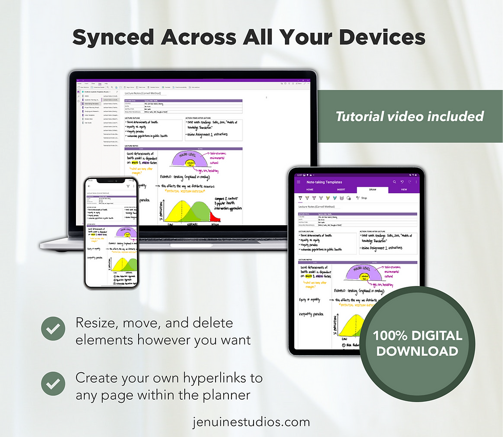Thumbnail: Student OneNote Planner (Undated)