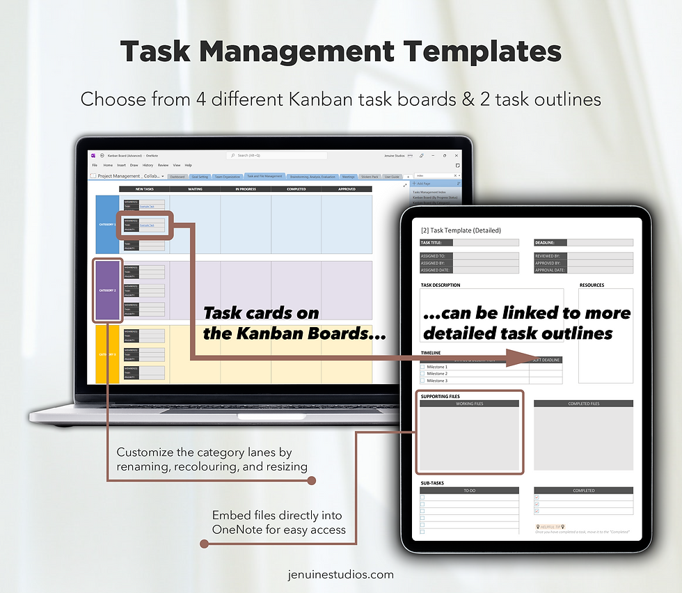 Thumbnail: Project Management OneNote Templates