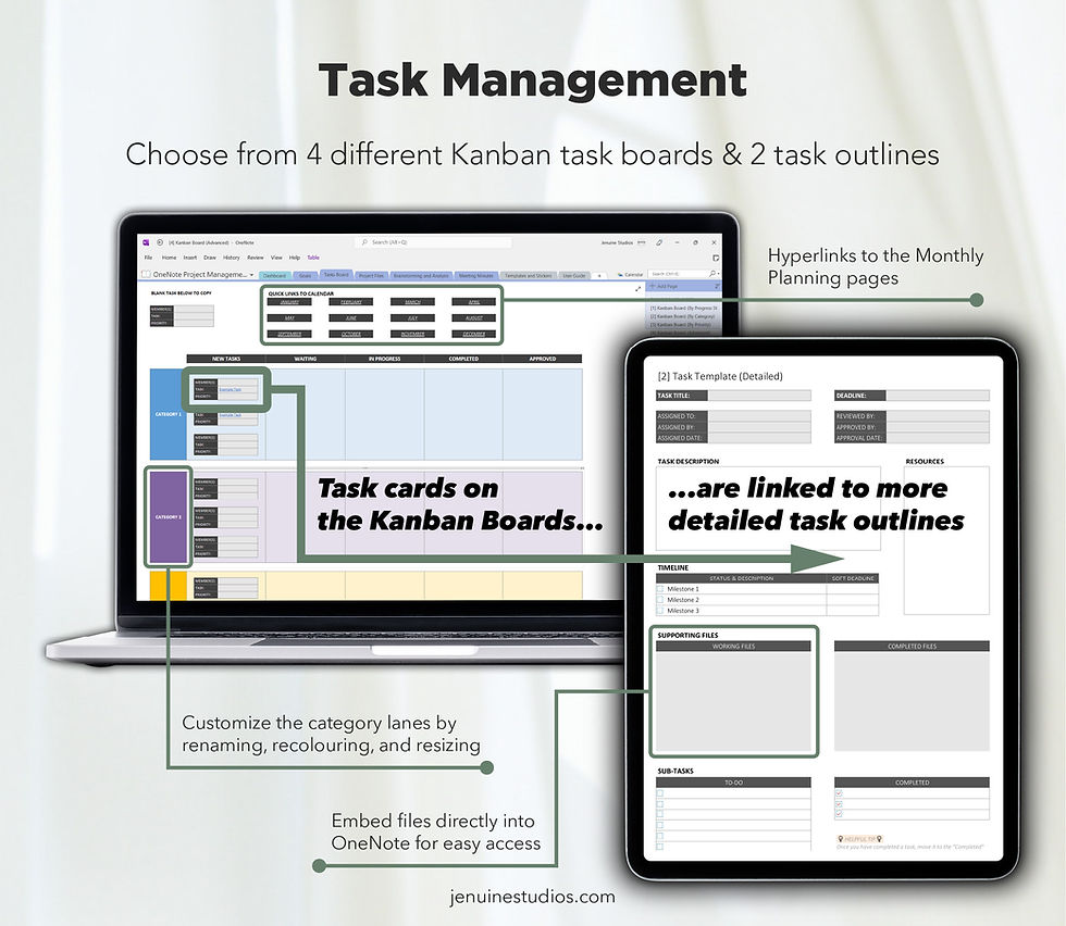 Thumbnail: Project Management OneNote Planner (Undated)