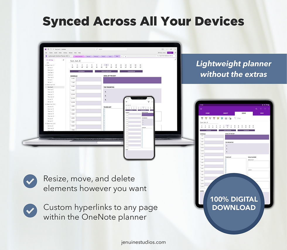 Thumbnail: Lightweight OneNote Planner 2026