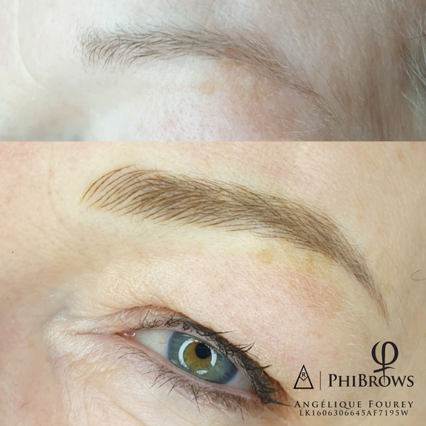 Résultat microblading sourcils à Démouville