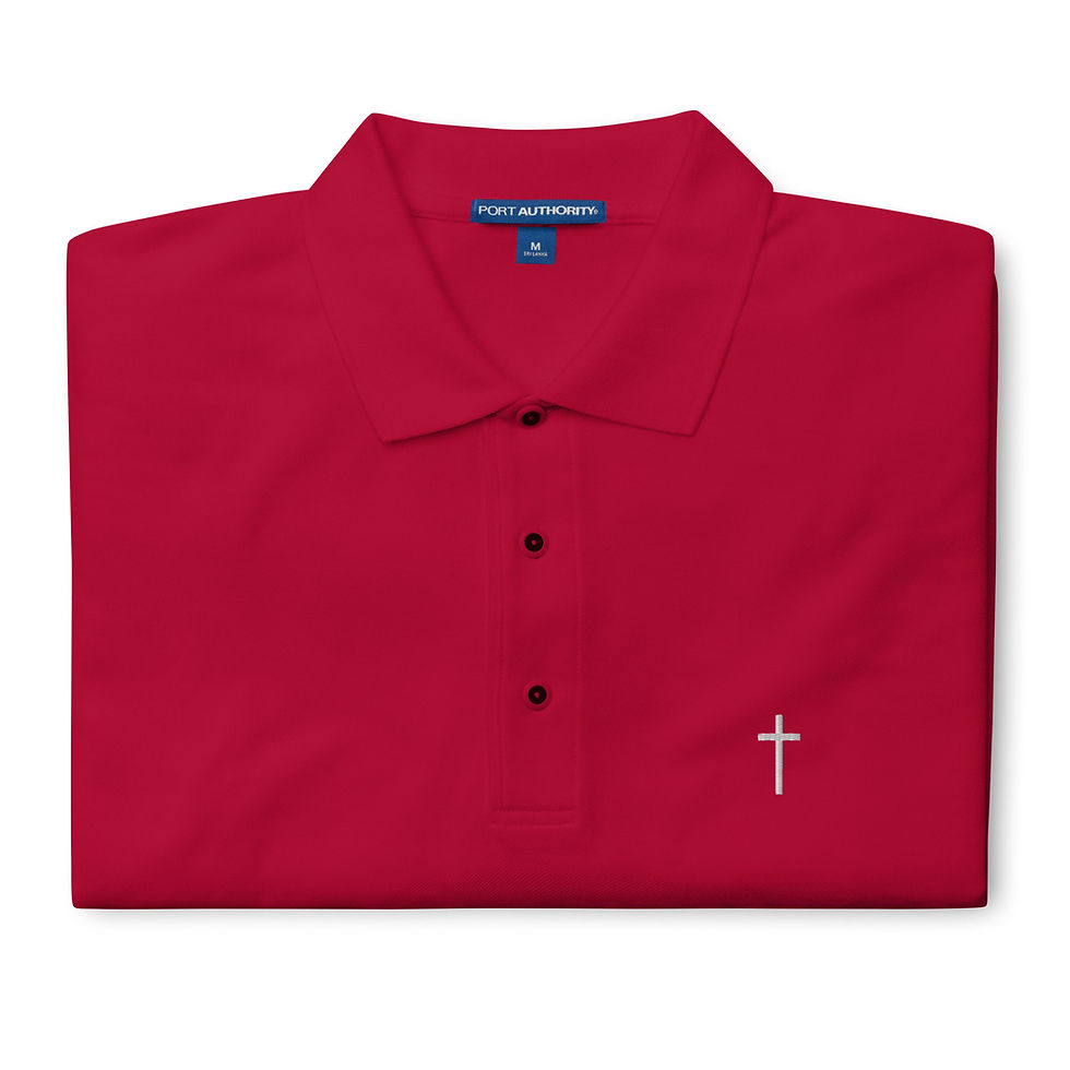 Thumbnail: Cross Embroidered Polo Shirt
