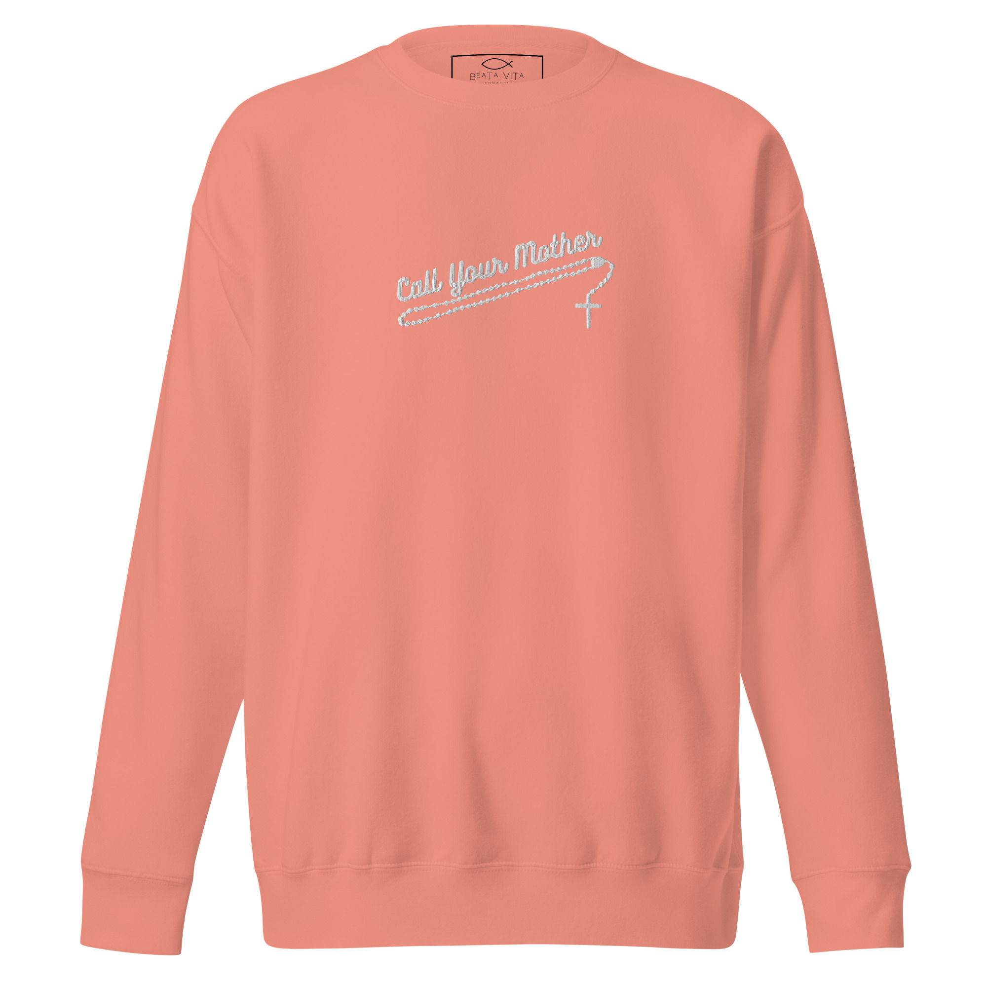 Call Your Mother Rosary Embroidered Sweatshirt