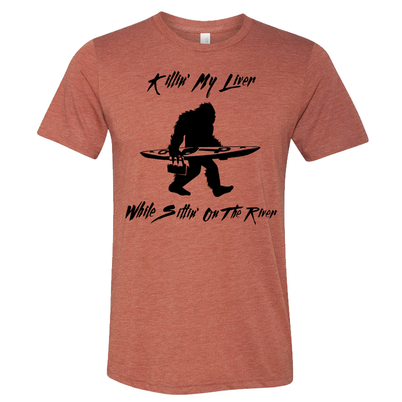 Thumbnail: "Killin' My Liver - While Sittin' on the River"-Black Logo- Premium Tee
