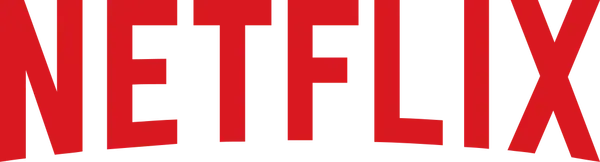 Red Netflix logo with bold, uppercase letters on a black background.