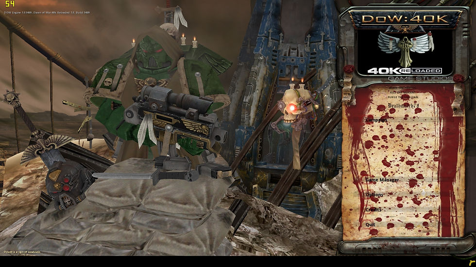 40k: Dark Angels Main Menu