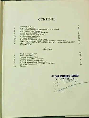 Thumbnail: INDO-SOVIET JOINT SPACE ODYSSEY OCT 1985 BY K.S, RAMAMURTHI HB RAKESH SHARMA, YU