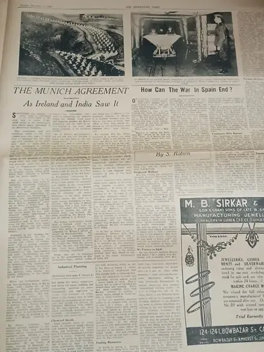 Thumbnail: INDIA RARE THE HINDUSTAN TIMES MAGAZINE SECTION 1938, GANDHI IN N.W.F PROVINCE
