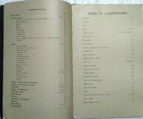 Thumbnail: INDIA RARE - INSTRUCTION BOOK FOR  1 1/2 LITRE JAGUAR 1946 PAGES 73 ILLUSTRATED