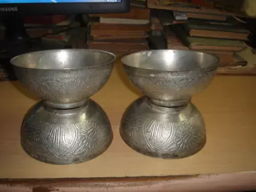 Thumbnail: INDIA RARE AND OLD - BRASS BOWLS SET - 4 IN 1 LOT