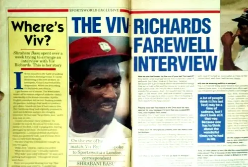 Thumbnail: INDIA RARE THE SPORTSTAR MAGAZINE VIV RICHARD SPECIAL 3 IN LOT 1988 , 1989 ,1991