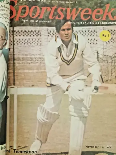 Thumbnail: INDIA SPORTSWEEK MAGAZINE 1974 -1975 SET OF 12 MAGAZINES CRICKET, SOCCER, TENNIS