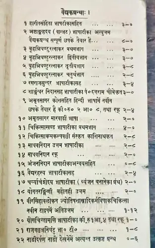 Thumbnail: INDIA VINTAGE RARE AYURVEDA: VAIDYAJEEVNAM BY PANDIT MIHIRCHANDRA 1897