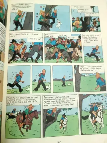 Thumbnail: ADVENTURES OF TINTIN: HERGE- TINTIN IN AMERICA 1983 COMIC STYLE CHILDREN BOOK