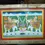 Thumbnail: INDIA RARE HAND PAINTING: LORD VISHNU ON LOTUS WITH ELEPHANT PAIR DIWALI FRAMED