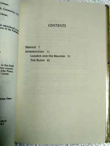 Thumbnail: DRAMAS OF LIFE : LAZARUS AND HIS BELOVED AND THE BLIND BY KAHLIL GIBRAN  1981 HB