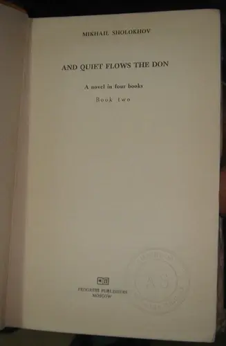 Thumbnail: MIKHAIL SHOLOKHOV AND QUIET FLOWS THE DON 2 , 3 PROGRESS PUB. MOSCOW 2 IN 1 LOT
