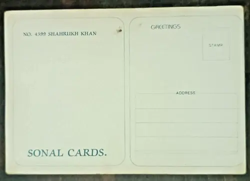 Thumbnail: INDIA PICTURE POSTCARD SHAHRUKH KHAN BOLLYWOOD ACTOR ORIGINAL SET OF 2 CARD
