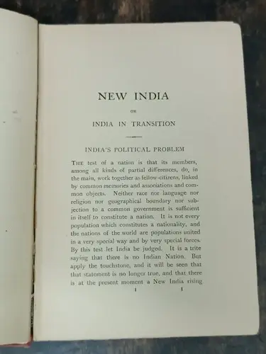 Thumbnail: NEW INDIA OR INDIA IN TRANSITION BY SIR HENRY COTTON- REVISED & ENLARGED 1909 HB